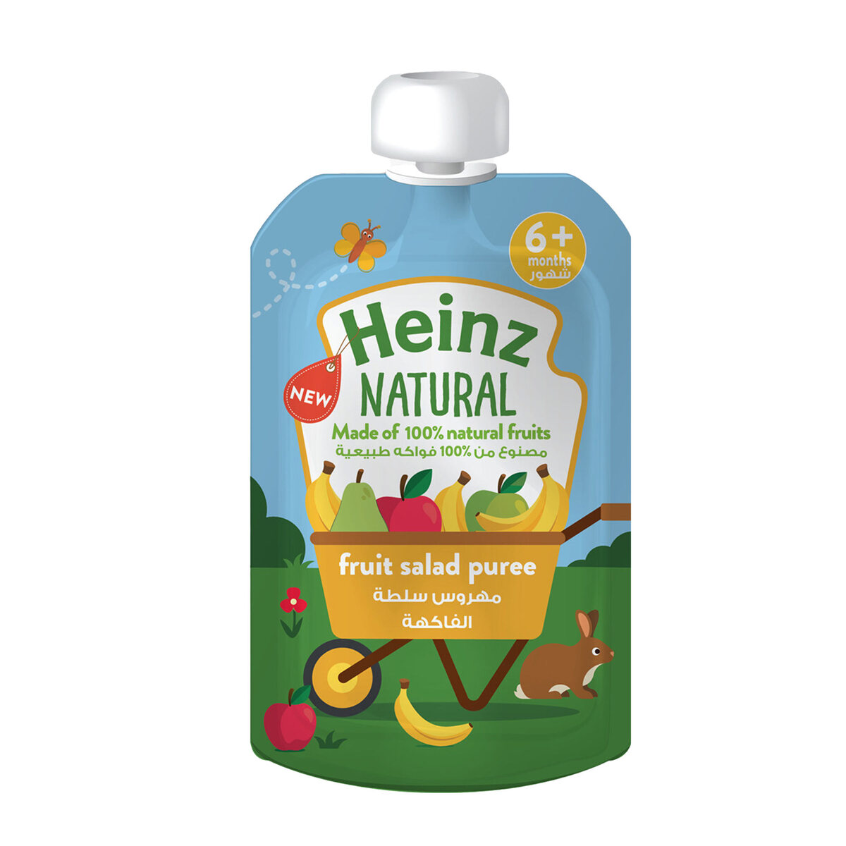 Heinz Baby Food Natural Fruit Salad Puree Pouch For 6+ Months 100 g