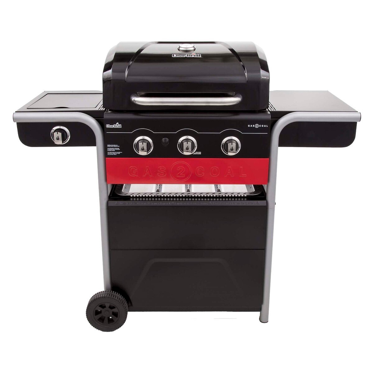 Char-Broil BBQ Gas Coal Grill 3 Burner Side Burner