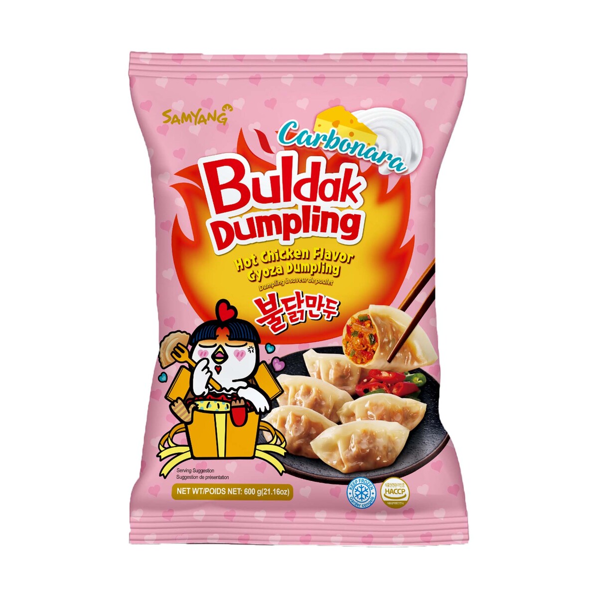 Samyang Buldak Carbonara Hot Chicken Flavor Gyoza Dumpling 600 g