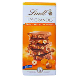 Lindt Les Grandes 38% Hazelnut-Caramel Milk Chocolate 150 g