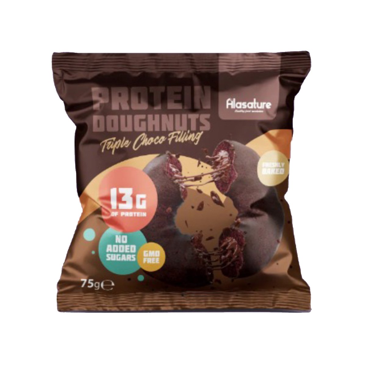 Alasature Triple Choco Filling Protein Doughnuts 75 g