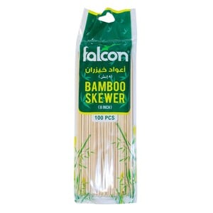 Falcon Bamboo Skewer 8inch 100pcs