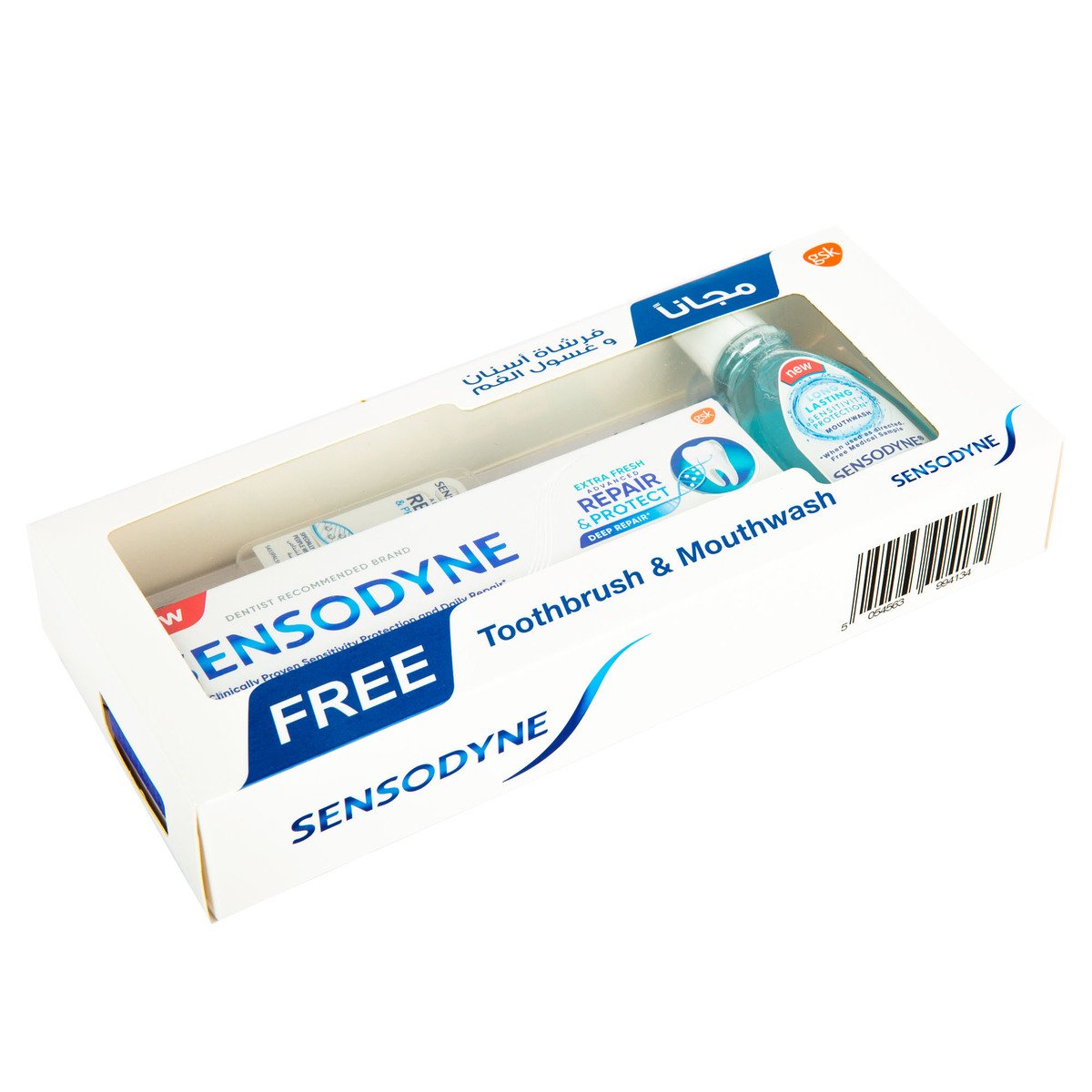 Sensodyne Repair & Protect Toothpaste 75 ml + Toothbrush 1 pc + Mouthwash 50 ml