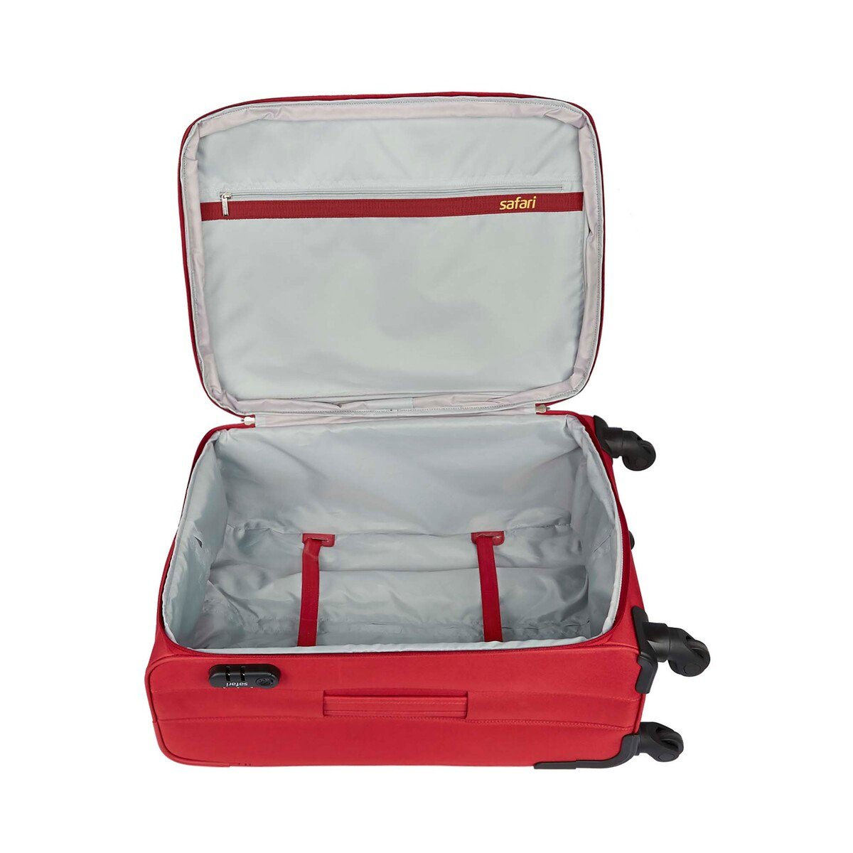 Safari 4Wheel Soft Trolley Prisma 55cm Red