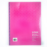 Maxi Spiral Hard Cover 3 Subject Notebook, 9.5 inch X 7  inch, 120 Sheets, Assorted Colours, MX-9-HCSUB3