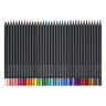 Faber-Castell Black Edition Black Wood And Supersoft Lead Colour Pencils, Pack of 36, FC116436