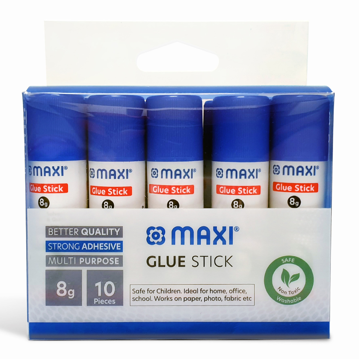 Maxi Strong Adhesive Glue Stick, Pack of 10 (8 gm x 10), MX-ST8G-10