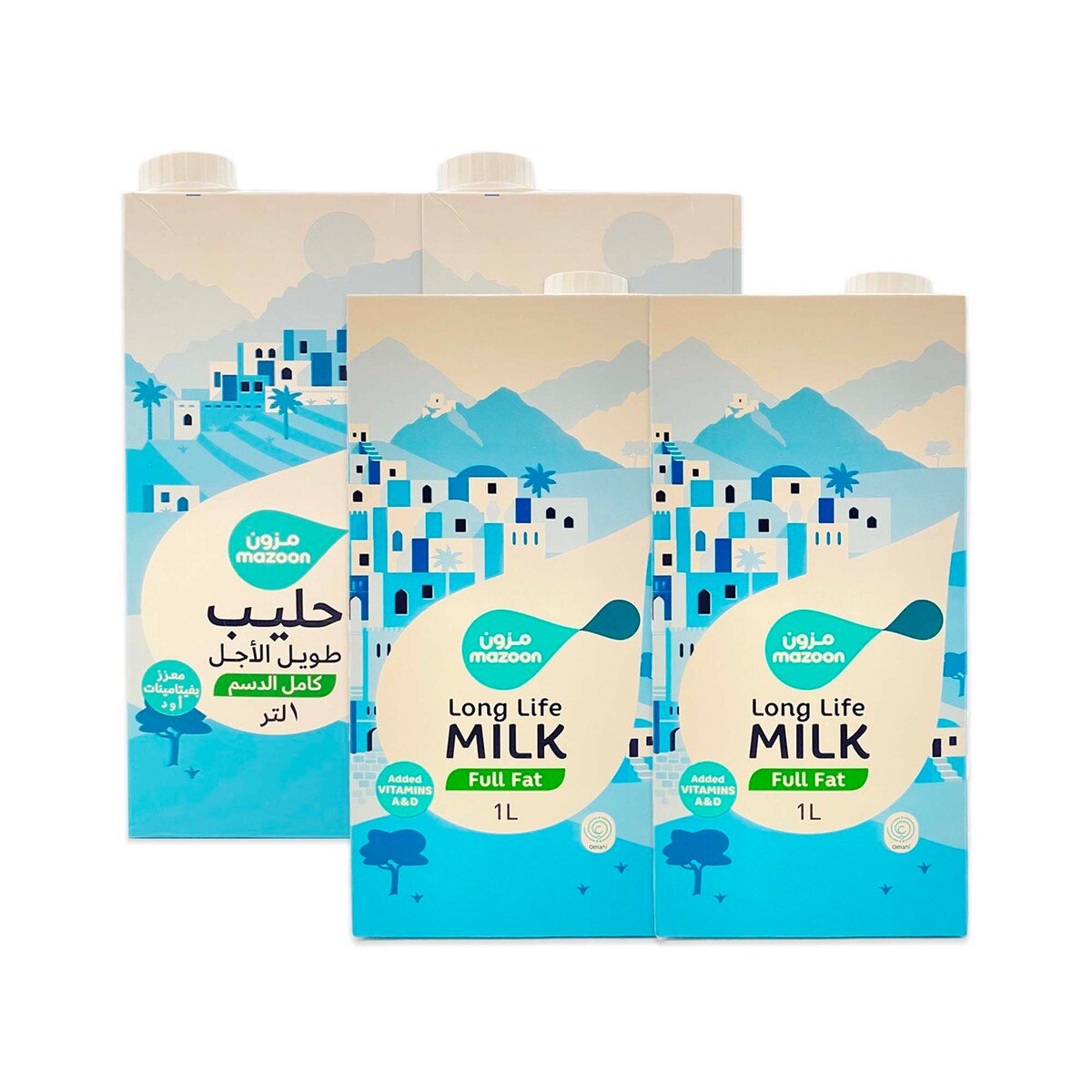 Mazoon Long Life Milk Full Fat 1Litre