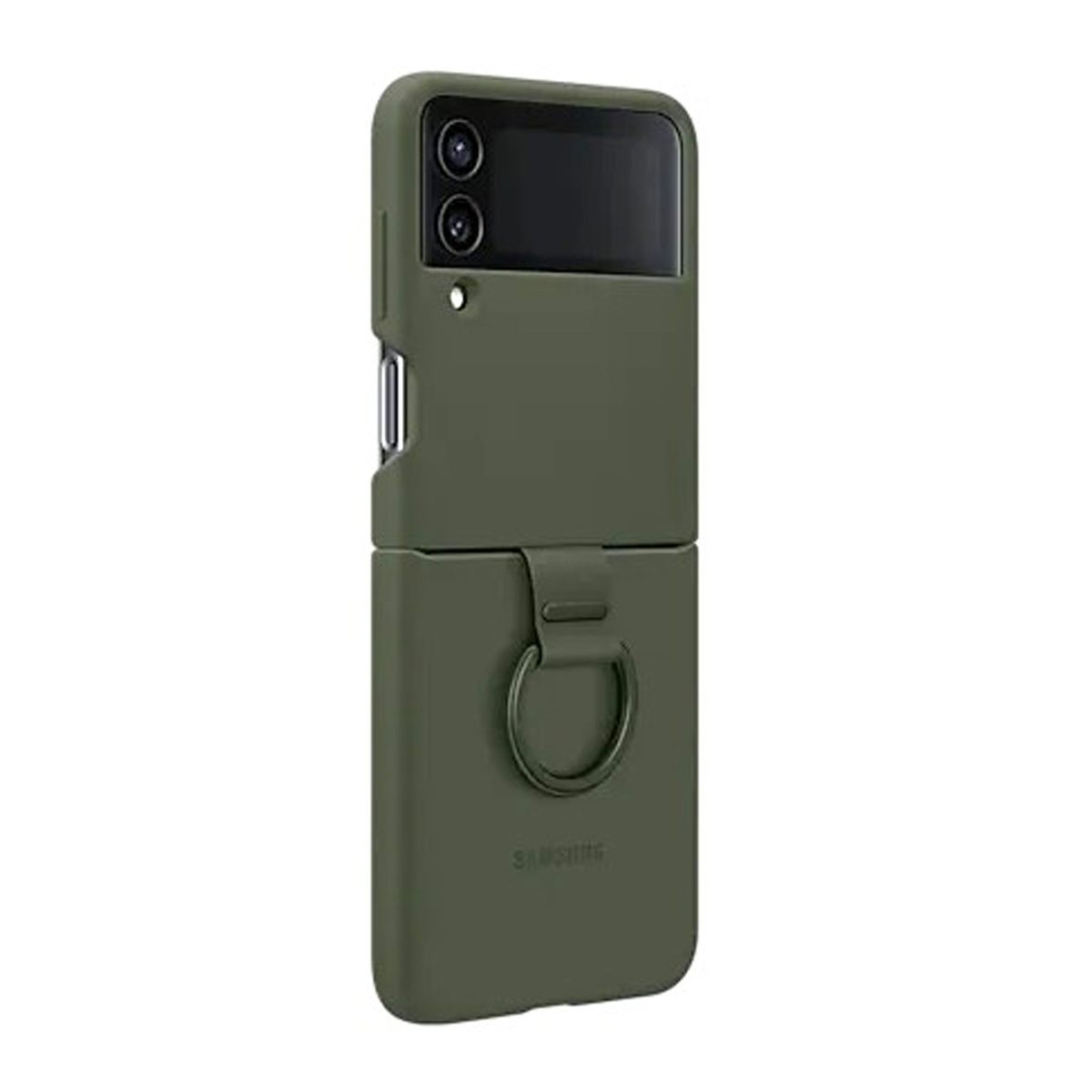 Samsung Galaxy Z Flip4 Silicone Cover with Ring, EF-PF721TGEGWW, Khaki