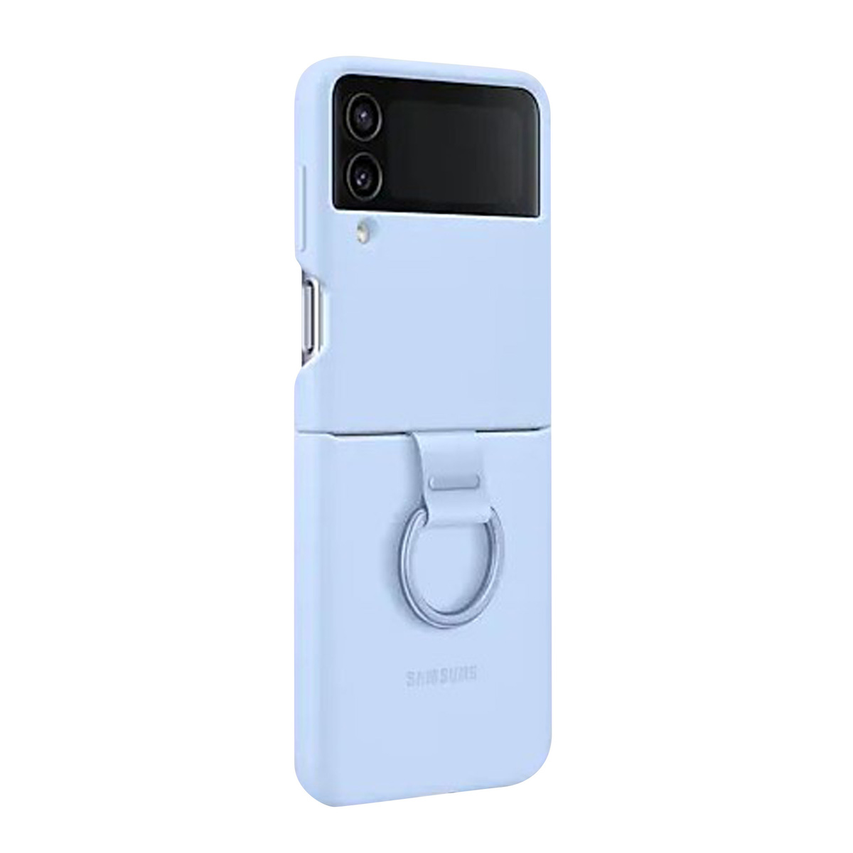 Samsung Galaxy Z Flip4 Silicone Cover with Ring, EF-PF721TLEGWW, Arctic Blue