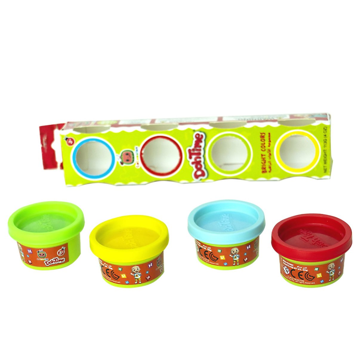 Cocomelon Dough Bright Colors 4Can TP101580 Assorted Colours