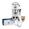 Delongi Espresso Maker EC685+Cappuccino Glasses-Assorted Color