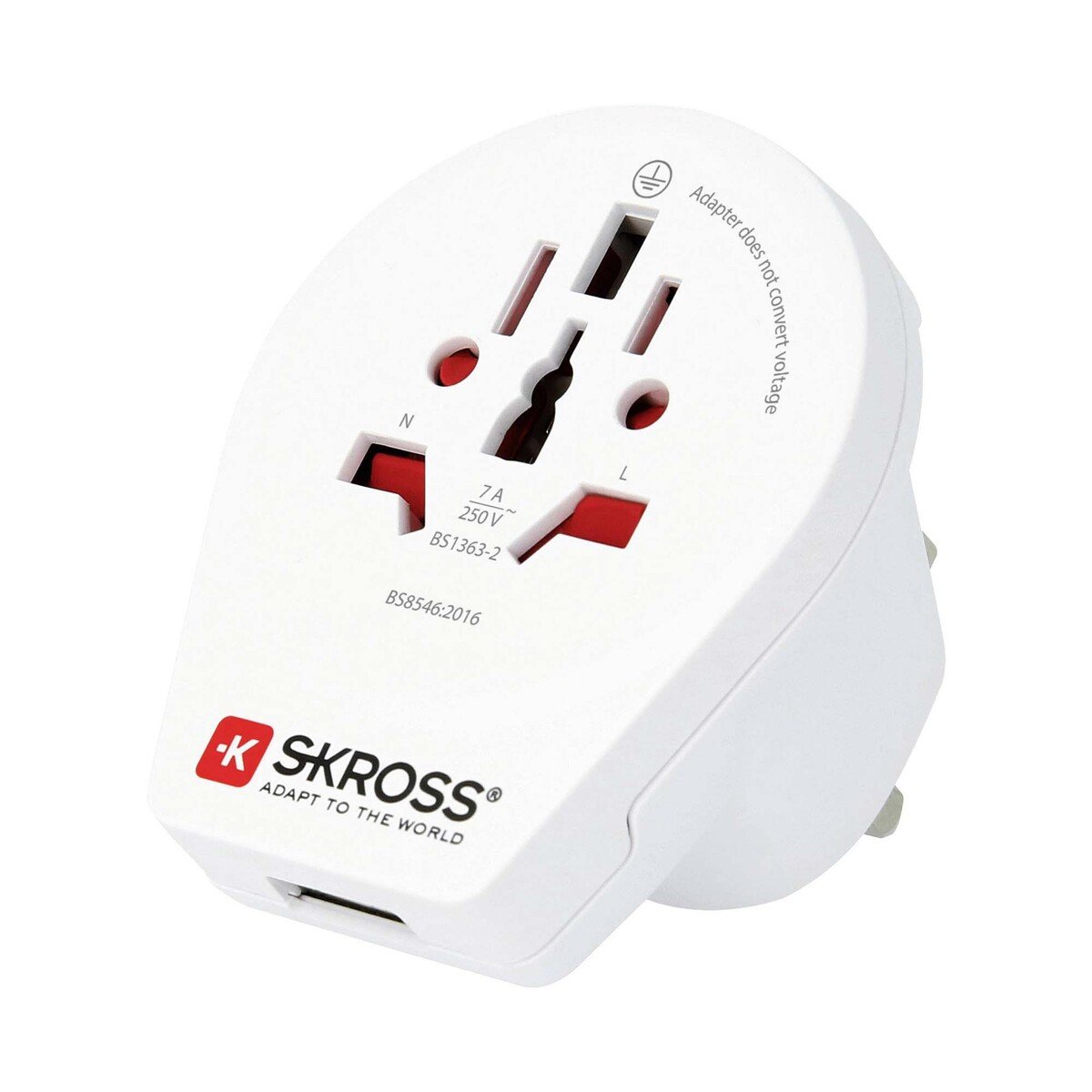 Skross 1500267 Travel adapter Country Adapter World to UK USB