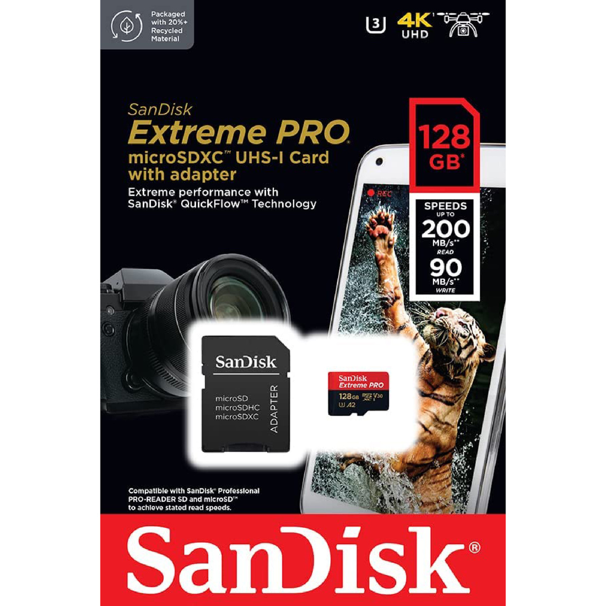 SanDisk Extreme PRO microSD SDSQXCD 128GB