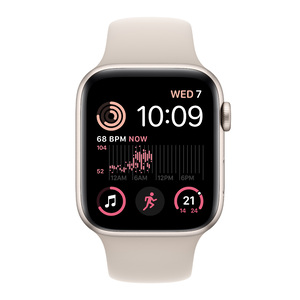 Apple Watch SE GPS Starlight Aluminium Case with Starlight Sport Band-- 40 mm-- MNJP3AE