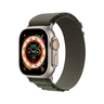 Apple Watch Ultra GPS + Cellular Titanium Case with Green Alpine Loop, 49 mm, Medium (Band Size), MQFN3