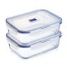 Luminarc Tempered Rctangle Glass Containers 122cl 2pcs V2556