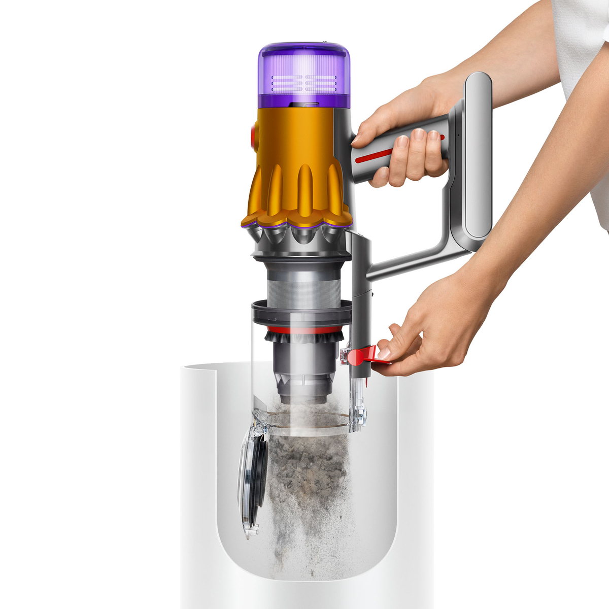  Dyson V12 Detect Slim Absolute Cordless Vacuum Cleaner -  Yellow, HEPA Filter, Up to 60 Min Runtime, LCD Screen Displays, 2-Year  Warranty, with MTC Microfiber Cloth