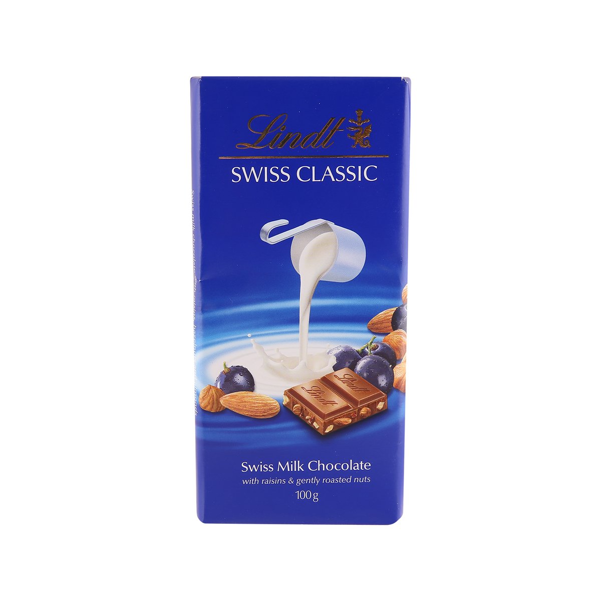 Lindt Swiss Milk Chocolate With Raisins And Nuts 100g Online At Best Price Covrd Chocobarsandtab 7318