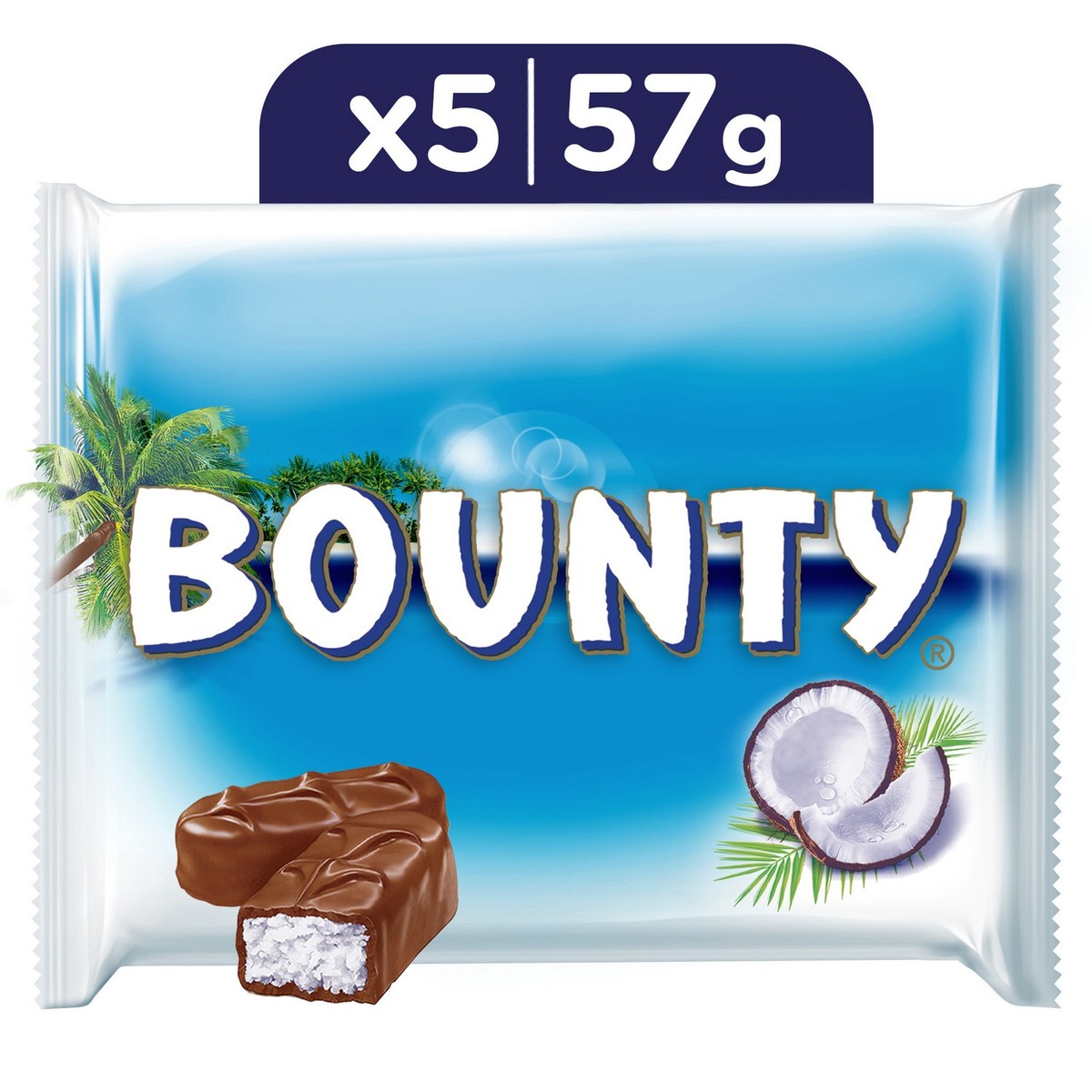 Buy Bounty Chocolate Bar Coconut Milk 57g x Pack of 24 Online