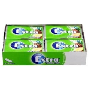 Wrigley's Extra Tropical Fruit Gum 20 x 10.2g