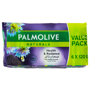 Palmolive Naturals Health & Radiance Habba Saouda Bar Soap Value Pack 6 x 120 g