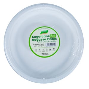 Faani Sugarcane Bagasse Round Plates 10