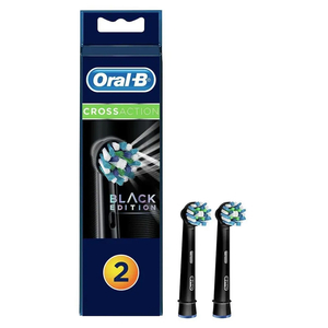 Oral-B Crossaction Replacement Brush Head, 2 pcs, Black, EB50BRB-2