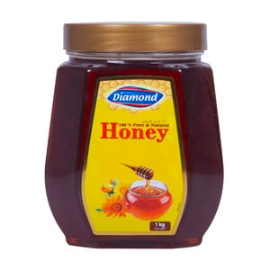 Diamond Honey Glass Jar 1 kg