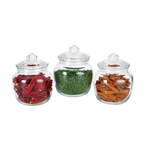 Crystal Drops Glass Canisters, 620 ml, 3 pcs, 50904