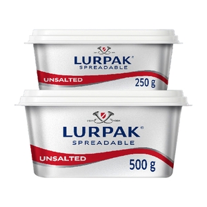 Lurpak Unsalted Spreadable Butter 500 g + 250 g