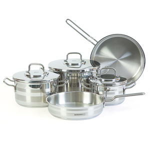 Korkmaz Stainless Steel Cookware Set, 8 pcs(Including Lids), Astra2 A2055