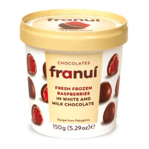 Franui Fresh Frozen Raspberries in White And Milk Chocolate 150 g