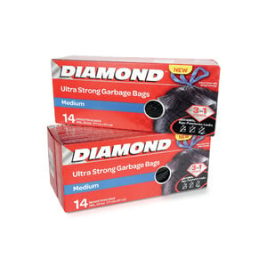 Diamond Ultra Strong Garbage Bags 8s Jumbo (100L, 76cm x 581cm)