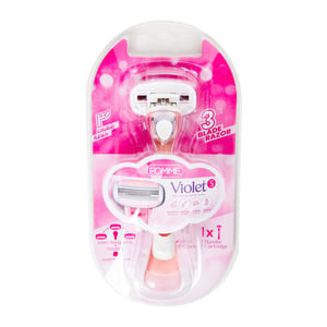 Fomme Violet 3 Blade Razor Body Shaving Care for Women 1 pc