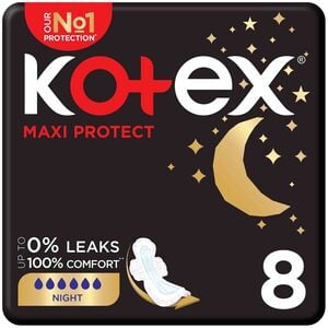 Kotex Maxi Protect Thick Overnight Protection Sanitary Pads with Wings 8 pcs