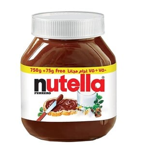 Nutella Hazelnut Spread with Cocoa 750 g + 75 g