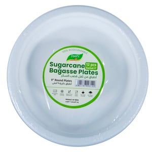 Faani Sugarcane Bagasse Round Plates 9