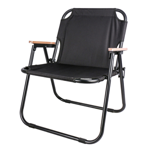 Campmate Foldable Camping Chair with Wooden Armrest, 58 x 8 x 58 cm, CM-7877