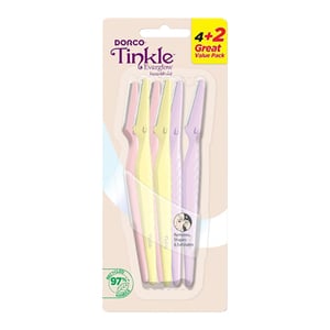 Dorco Tinkle Everglow Eyebrow Razor 4+2