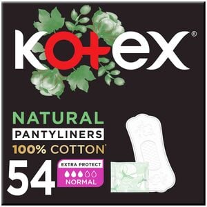 Kotex Natural Panty Liners 100% Cotton Normal Size 54 pcs