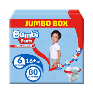 Sanita Bambi Baby Diaper Pants Size 6 Extra Large 16+ kg 80 pcs