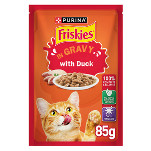 Purina Friskie Duck In Gravy Wet Cat Food Pouch 85 g