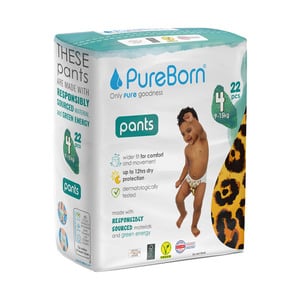 Pure Born Diaper Pants Size 4, 9-15kg 22 pcs