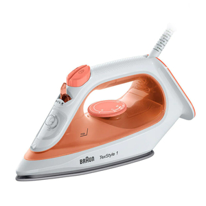 Braun Steam Iron, 1900W, Orange & White, SI1009ORANGE