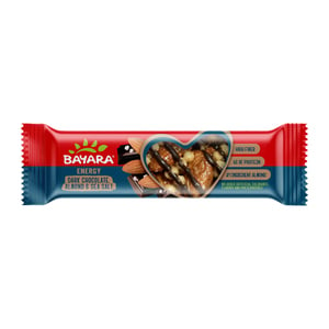 Bayara Dark Chocolate Almond & Sea Salt Energy Bar 12 x 40 g