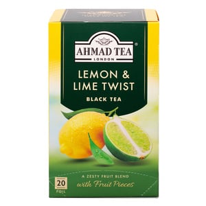 أحمد تي شاي أسود بالليمون الأصفر والليمون الأخضر 20 كيس شاي