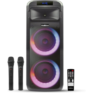 Mediacom MCI 525 Bluetooth Portable Party Speaker with 2 Wireless Mics