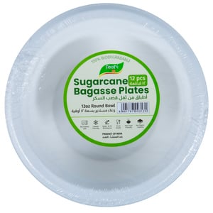 Faani Sugarcane Bagasse Round Bowl 12oz 12 pcs