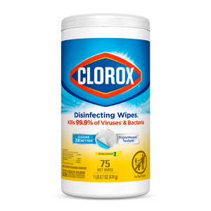 Clorox Disinfecting Wet Wipes Crisp Lemon 75 pcs